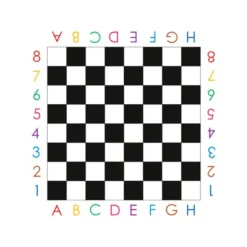Asfaltmaling Sjakkbrett med tall og ABC