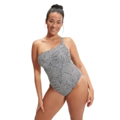Asymmetric Printed Shaping Badedrakt 48