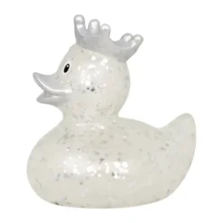 Badeand Glitter med krone | Sølv