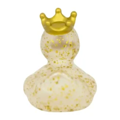 Badeand Glitter med krone | Gull