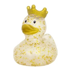 Badeand Glitter med krone | Gull