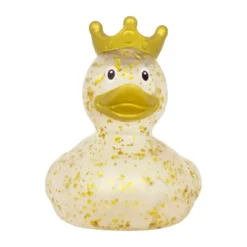 Badeand Glitter med krone | Gull