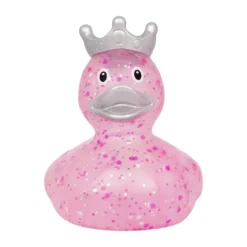 Badeand Glitter med krone | Rosa