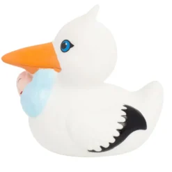 Badeand Stork med Baby