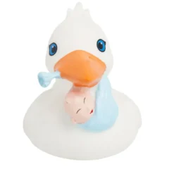 Badeand Stork med Baby