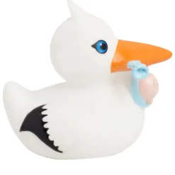 Badeand Stork med Baby