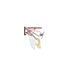 Basketballkurv med nett og plate