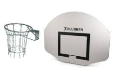 Basketballkurv med nett og plate