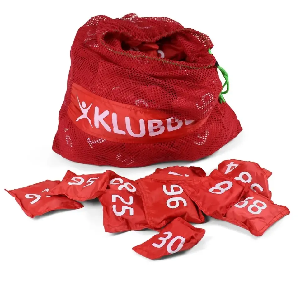 Erteposer tallsett 0-100 i nettingpose