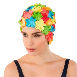 Fashy badehette med blomster