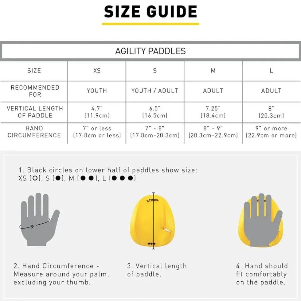 Finis Agility Teknikk Paddles L