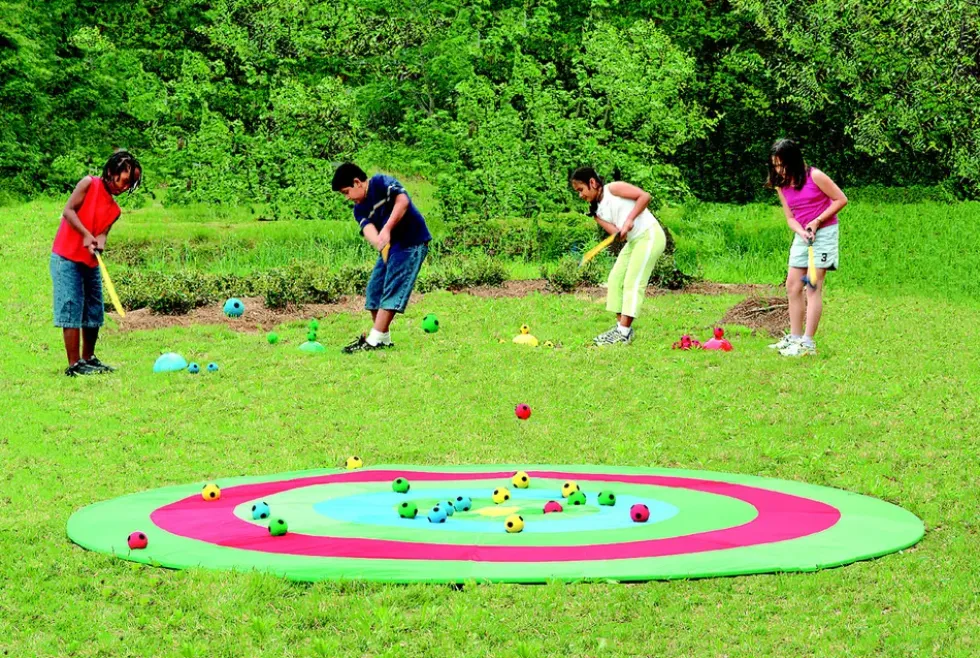 Gigantisk mål til kasteleker og golf