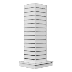 Gulvgondol 4-sidet rillepanel | Hvit