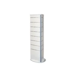 Gulvgondol 3-sidet rillepanel | Hvit
