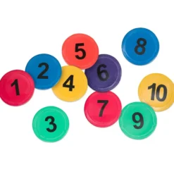 Gummiskiver med tall 1-10