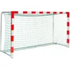 Håndballmål 300x160cm rød/sølv