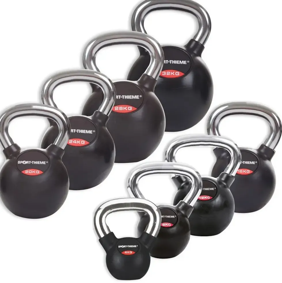 Kettlebells Gummiert Glatt kromhåndtak
