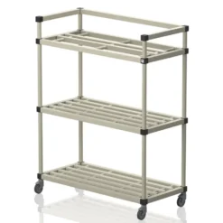Oppbevaringshylle med kroker | Beige