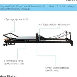Pilates Reformer R8 Pro svart