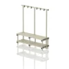 Sittebenk med knaggrekke | Beige