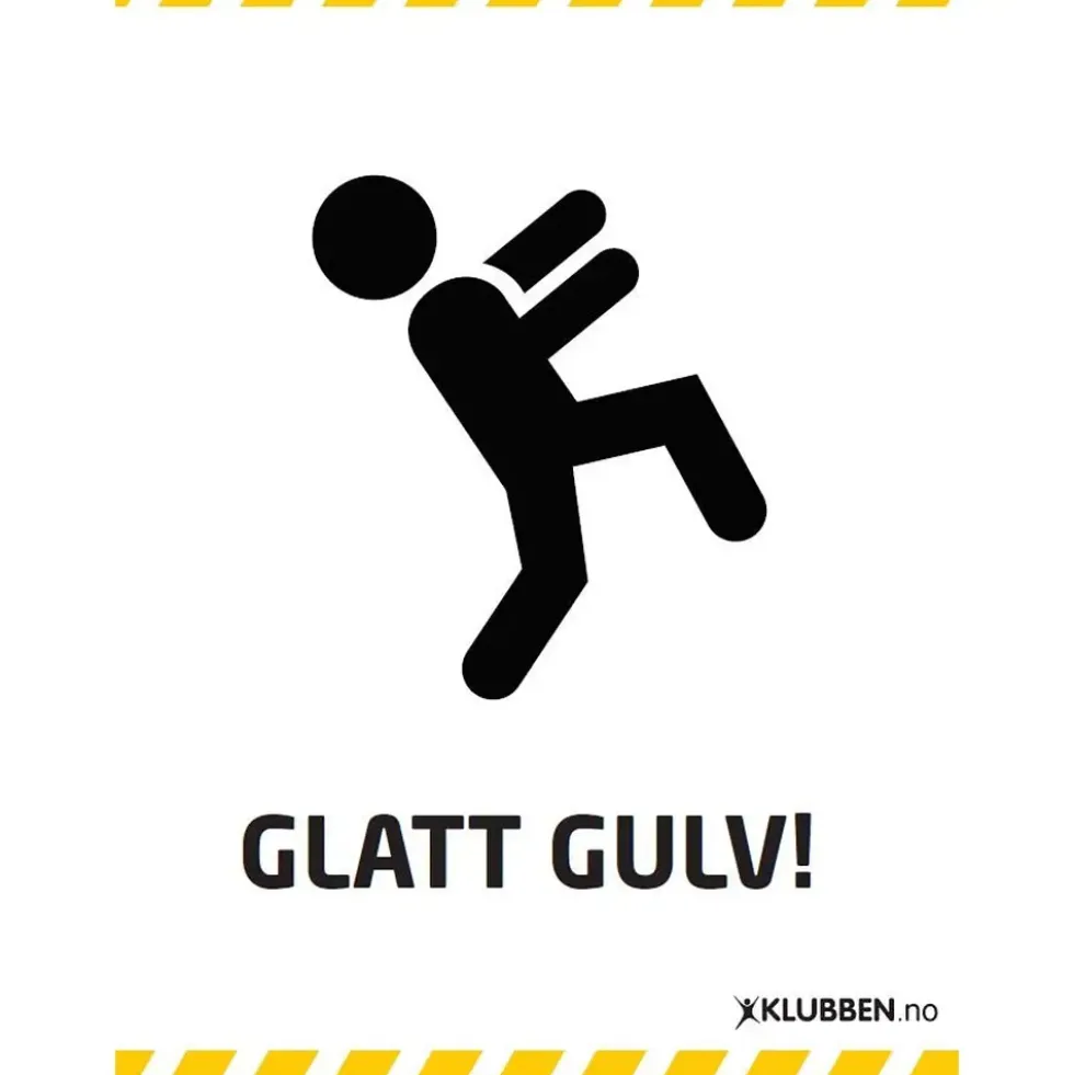 Skilt A3 - Glatt Gulv!