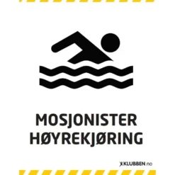 Skilt A3 - Mosjonister - Høyrekjøring