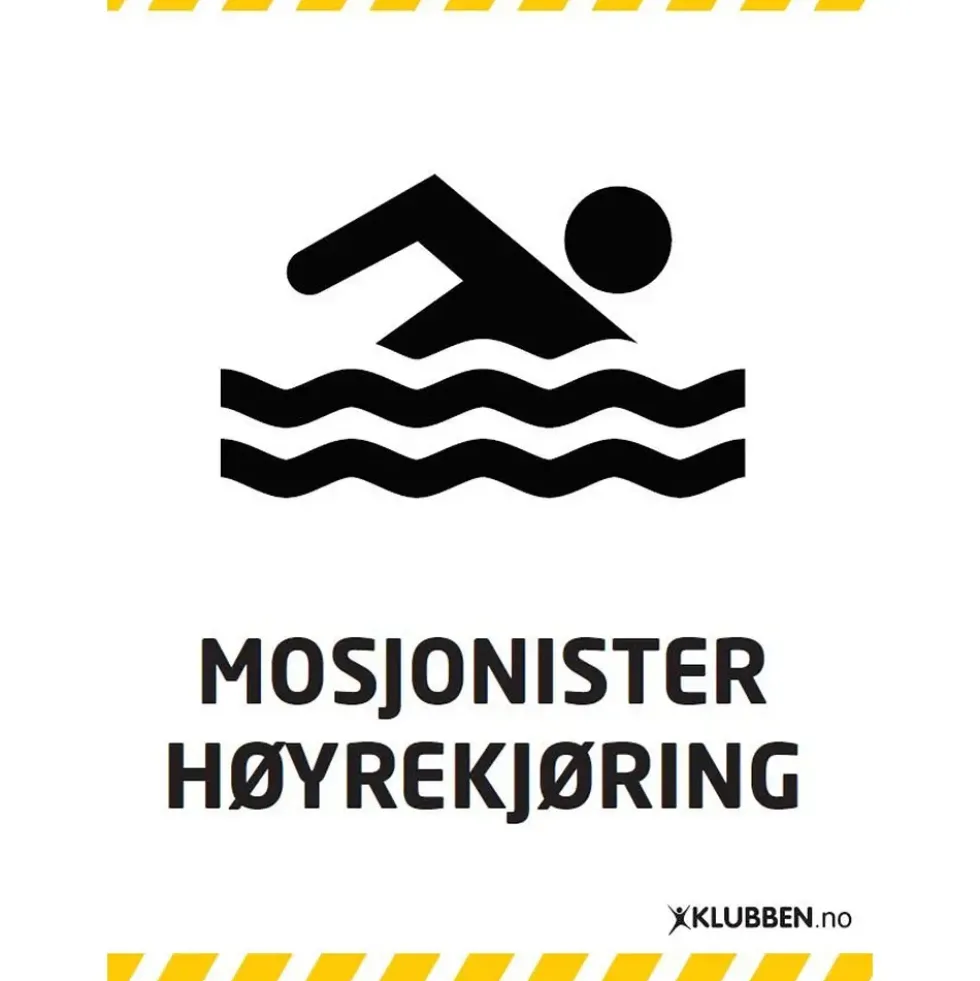 Skilt A3 - Mosjonister - Høyrekjøring
