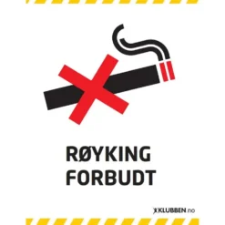 Skilt A3 - Røyking forbudt