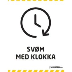 Skilt A3 - Svøm med klokka
