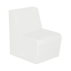 Skumstol rett – H: 40 cm - Hvit