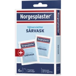 Sårvask våtservietter | 6 stk