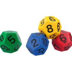 Terninger 12-sidet med tall og joker