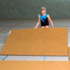Turnmatte med topp av nålefilt