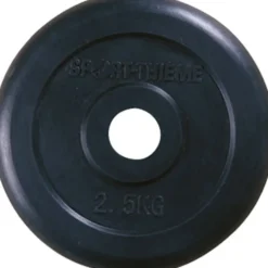 Vektskive Gummiert 2,5 kg sort