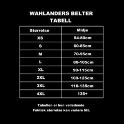 Wahlander styrkeløftbelte IPF str L