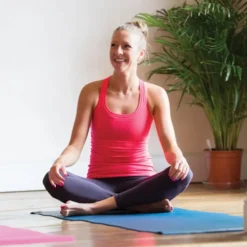 Yogamatte Warrior II Blå